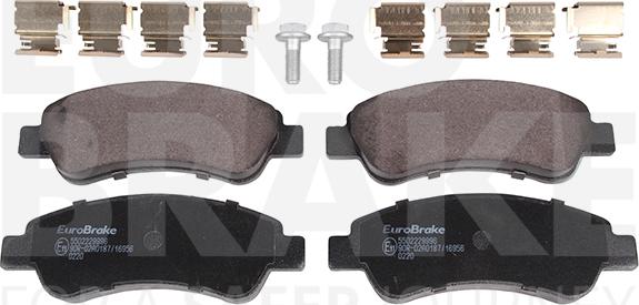 Eurobrake 5502229996 - Əyləc altlığı dəsti, əyləc diski furqanavto.az