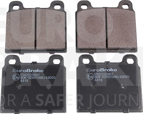 Eurobrake 5502229907 - Əyləc altlığı dəsti, əyləc diski furqanavto.az