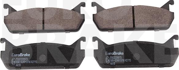 Eurobrake 5502229973 - Əyləc altlığı dəsti, əyləc diski furqanavto.az