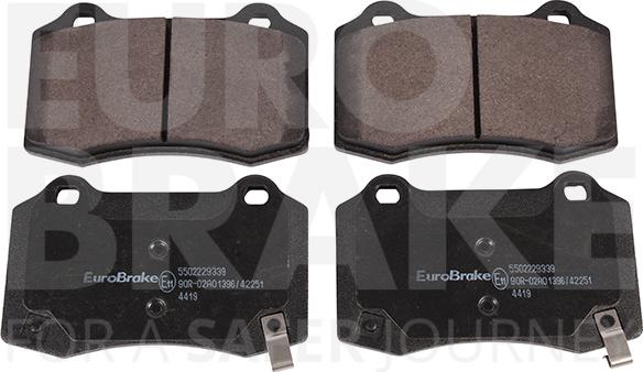 Eurobrake 5502229339 - Əyləc altlığı dəsti, əyləc diski furqanavto.az