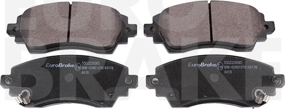 Eurobrake 5502224565 - Əyləc altlığı dəsti, əyləc diski furqanavto.az