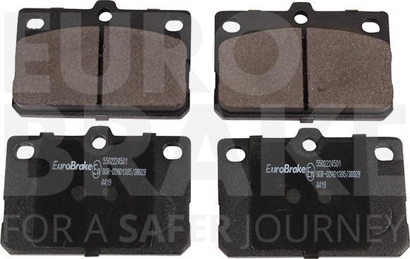 Eurobrake 5502224501 - Əyləc altlığı dəsti, əyləc diski furqanavto.az