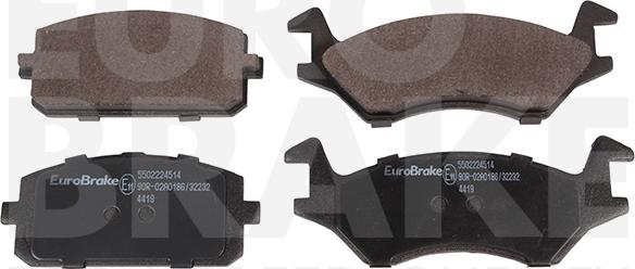 Eurobrake 5502224514 - Əyləc altlığı dəsti, əyləc diski furqanavto.az