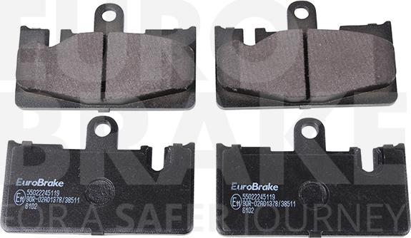 Eurobrake 55022245119 - Əyləc altlığı dəsti, əyləc diski furqanavto.az