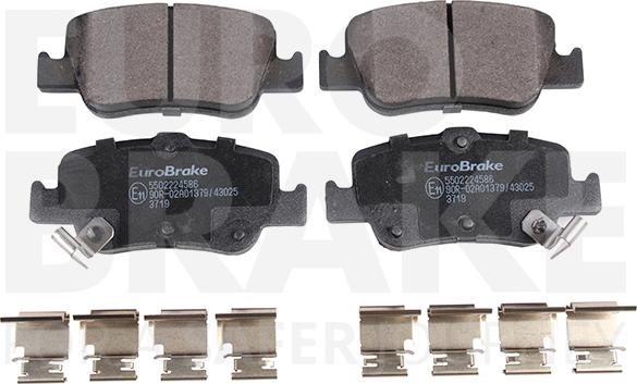 Eurobrake 5502224586 - Əyləc altlığı dəsti, əyləc diski furqanavto.az