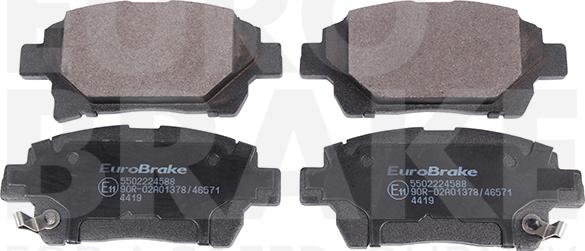 Eurobrake 5502224588 - Əyləc altlığı dəsti, əyləc diski furqanavto.az