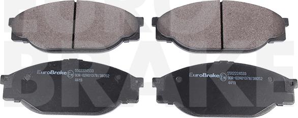 Eurobrake 5502224533 - Əyləc altlığı dəsti, əyləc diski furqanavto.az