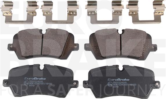 Eurobrake 5502224035 - Əyləc altlığı dəsti, əyləc diski furqanavto.az