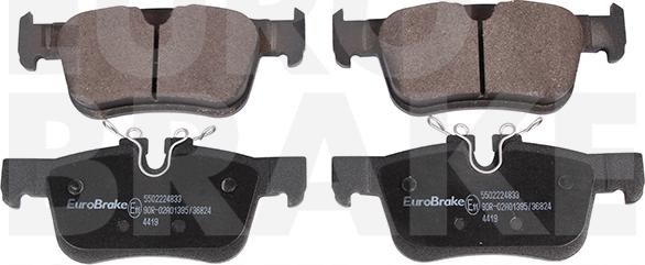 Eurobrake 5502224833 - Əyləc altlığı dəsti, əyləc diski furqanavto.az