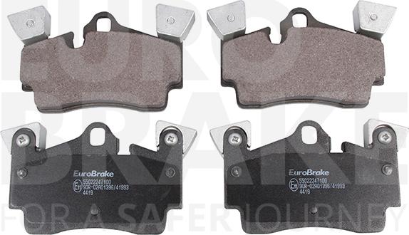 Eurobrake 55022247100 - Əyləc altlığı dəsti, əyləc diski furqanavto.az