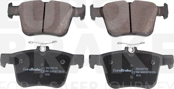 Eurobrake 55022247116 - Əyləc altlığı dəsti, əyləc diski furqanavto.az