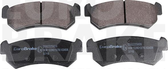 Eurobrake 5502225009 - Əyləc altlığı dəsti, əyləc diski furqanavto.az