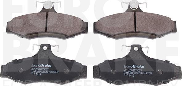 Eurobrake 5502225003 - Əyləc altlığı dəsti, əyləc diski furqanavto.az