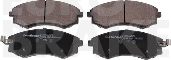 Eurobrake 5502225010 - Əyləc altlığı dəsti, əyləc diski furqanavto.az