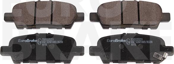 Eurobrake 5502225221 - Əyləc altlığı dəsti, əyləc diski furqanavto.az