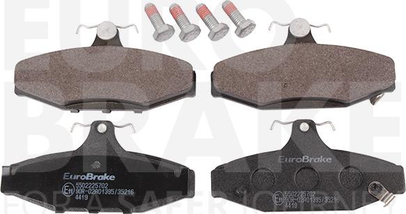 Eurobrake 5502225702 - Əyləc altlığı dəsti, əyləc diski furqanavto.az