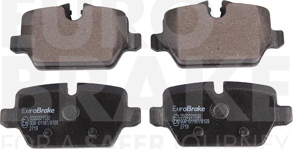 Eurobrake 5502221530 - Əyləc altlığı dəsti, əyləc diski furqanavto.az