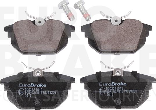 Eurobrake 5502221019 - Əyləc altlığı dəsti, əyləc diski furqanavto.az