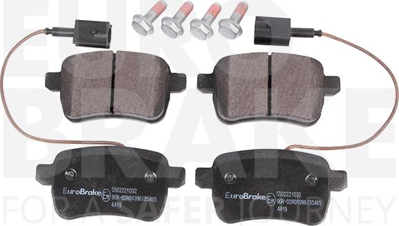 Eurobrake 5502221032 - Əyləc altlığı dəsti, əyləc diski furqanavto.az