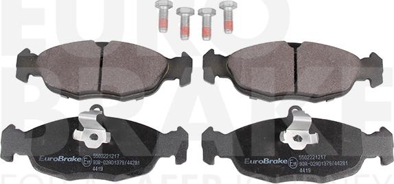 Eurobrake 5502221217 - Əyləc altlığı dəsti, əyləc diski furqanavto.az