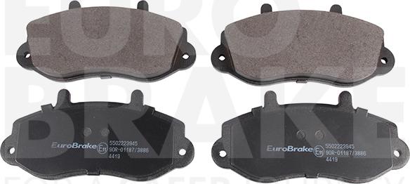 Eurobrake 5502223945 - Əyləc altlığı dəsti, əyləc diski furqanavto.az