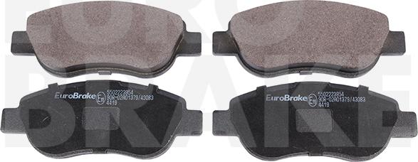 Eurobrake 5502223954 - Əyləc altlığı dəsti, əyləc diski furqanavto.az