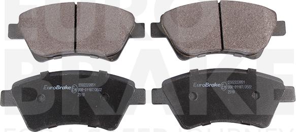 Eurobrake 5502223951 - Əyləc altlığı dəsti, əyləc diski furqanavto.az