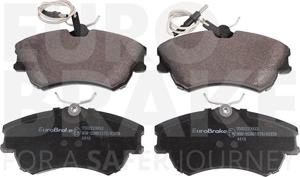 Eurobrake 5502223933 - Əyləc altlığı dəsti, əyləc diski furqanavto.az