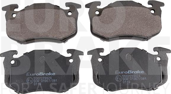 Eurobrake 5502223924 - Əyləc altlığı dəsti, əyləc diski furqanavto.az