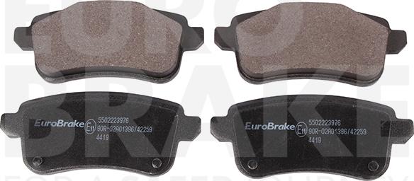 Eurobrake 5502223976 - Əyləc altlığı dəsti, əyləc diski furqanavto.az