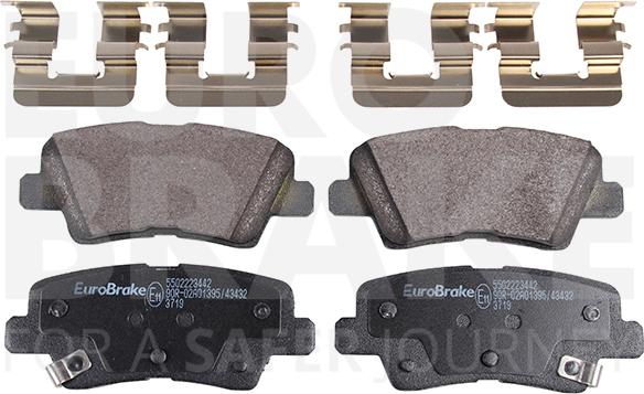 Eurobrake 5502223442 - Əyləc altlığı dəsti, əyləc diski furqanavto.az