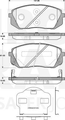 Eurobrake 5502223430 - Əyləc altlığı dəsti, əyləc diski furqanavto.az