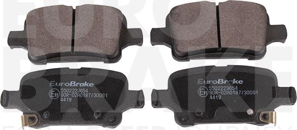 Eurobrake 5502223654 - Əyləc altlığı dəsti, əyləc diski furqanavto.az