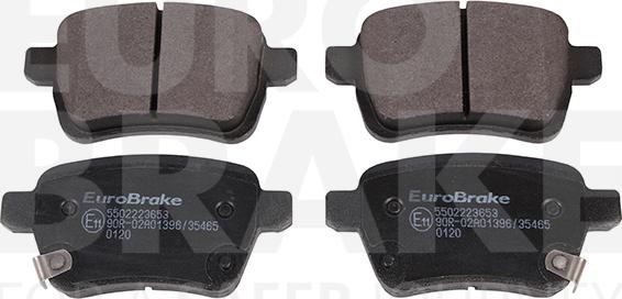 Eurobrake 5502223653 - Əyləc altlığı dəsti, əyləc diski furqanavto.az