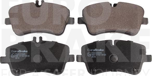 Eurobrake 5502223345 - Əyləc altlığı dəsti, əyləc diski furqanavto.az