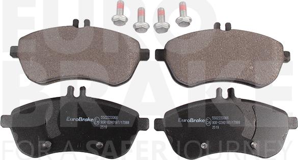 Eurobrake 5502223366 - Əyləc altlığı dəsti, əyləc diski furqanavto.az