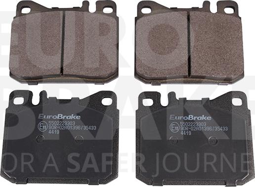 Eurobrake 5502223303 - Əyləc altlığı dəsti, əyləc diski furqanavto.az