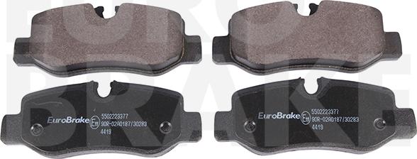 Eurobrake 5502223377 - Əyləc altlığı dəsti, əyləc diski furqanavto.az