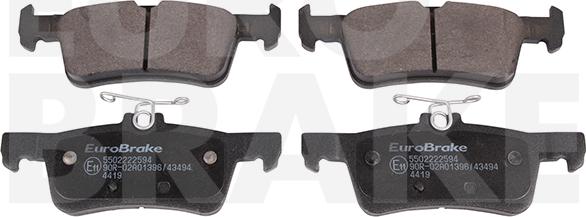 Eurobrake 5502222594 - Əyləc altlığı dəsti, əyləc diski furqanavto.az