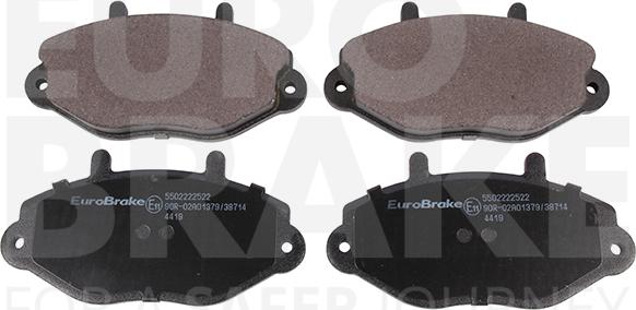 Eurobrake 5502222522 - Əyləc altlığı dəsti, əyləc diski furqanavto.az