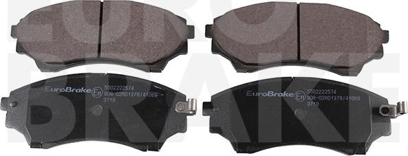 Eurobrake 5502222574 - Əyləc altlığı dəsti, əyləc diski furqanavto.az