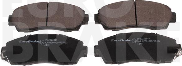 Eurobrake 5502222645 - Əyləc altlığı dəsti, əyləc diski furqanavto.az