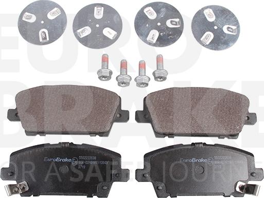 Eurobrake 5502222638 - Əyləc altlığı dəsti, əyləc diski furqanavto.az