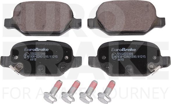 Eurobrake 5502222399 - Əyləc altlığı dəsti, əyləc diski furqanavto.az