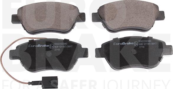 Eurobrake 5502222380 - Əyləc altlığı dəsti, əyləc diski furqanavto.az