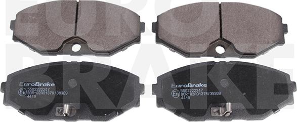 Eurobrake 5502222247 - Əyləc altlığı dəsti, əyləc diski furqanavto.az