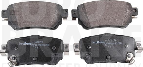 Eurobrake 5502222273 - Əyləc altlığı dəsti, əyləc diski furqanavto.az