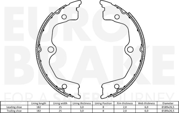 Eurobrake 58492726855 - Əyləc başlığı dəsti, dayanacaq əyləci furqanavto.az