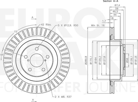 Eurobrake 5815314414 - Əyləc Diski furqanavto.az