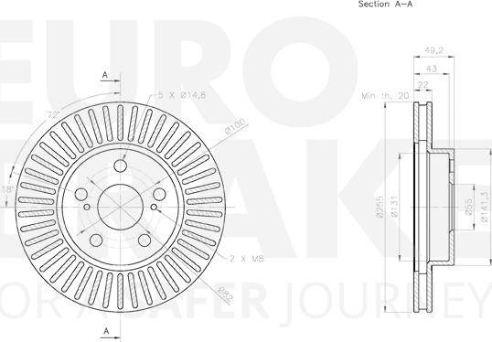 Eurobrake 58153145157 - Əyləc Diski furqanavto.az